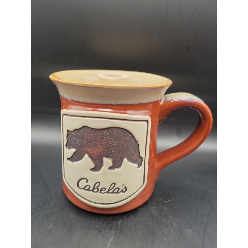 Cabela's Stoneware 3D Embossed Bear Mug, Brown & Tan, 4 1/2"Tall, 20oz.